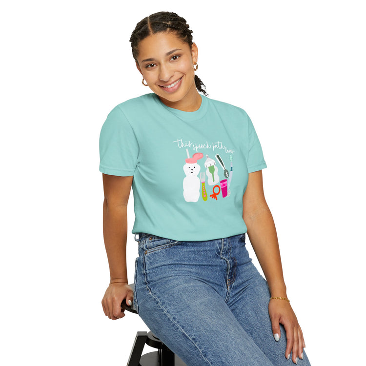 feeding speech path loves comfort colors tee