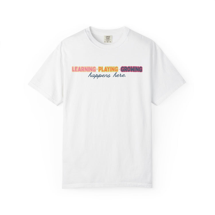 learning playing growing comfort colors tee