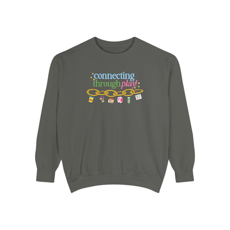 connecting through play chain comfort colors crewneck