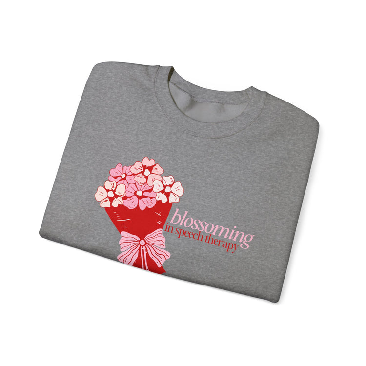 blossoming in speech flowers crewneck