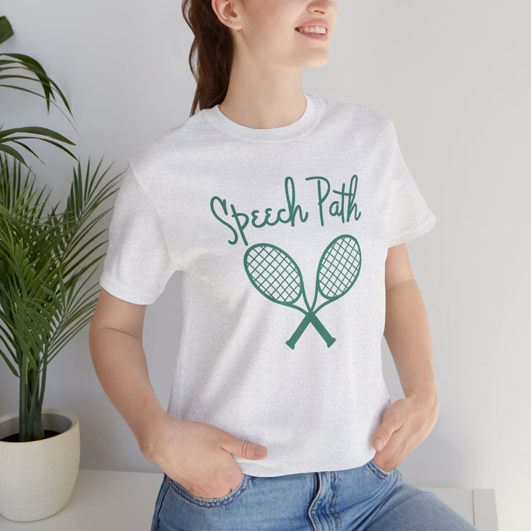 speech path beverly hills tennis short sleeve tee