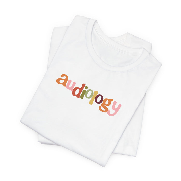 fall audiology short sleeve tee