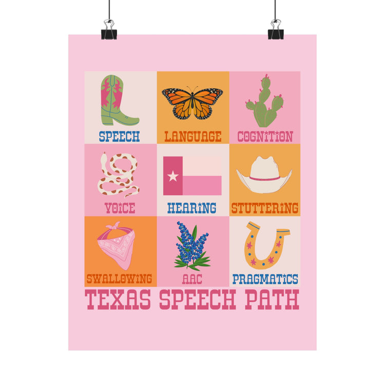 texas speech path scope wall poster