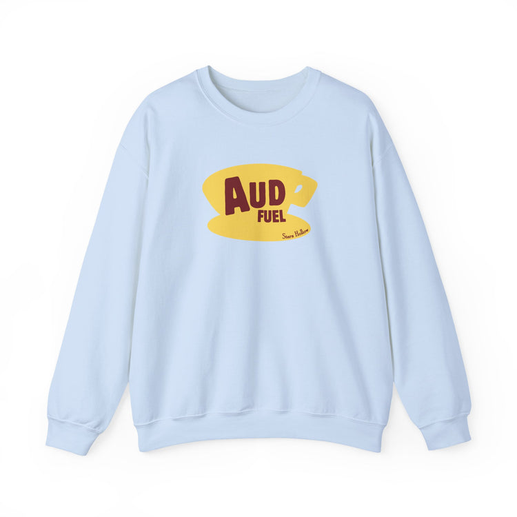 aud fuel yellow coffee cup crewneck