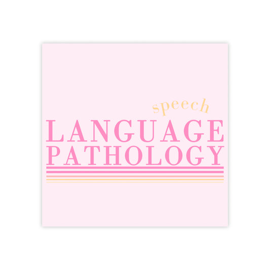 pink speech therapy lines 3x3in Post-it® Note Pads