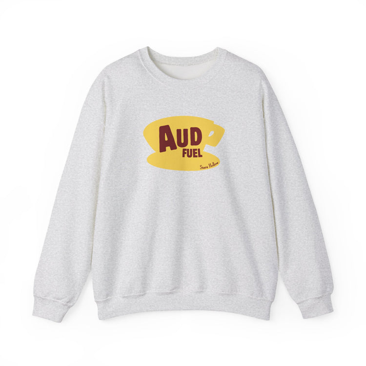 aud fuel yellow coffee cup crewneck