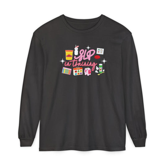 SLP in training long sleeve tee