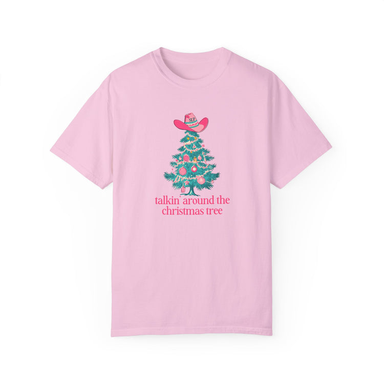 talkin' around the christmas tree comfort colors tee