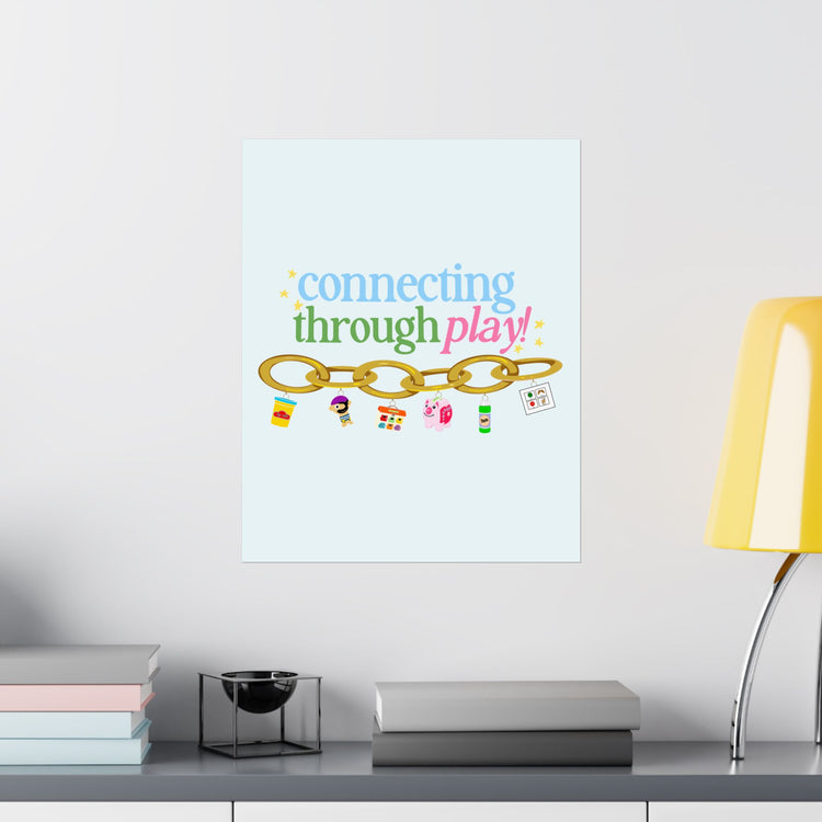 connecting in speech toy wall poster