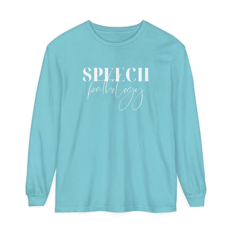 speech pathology comfort colors long sleeve tee