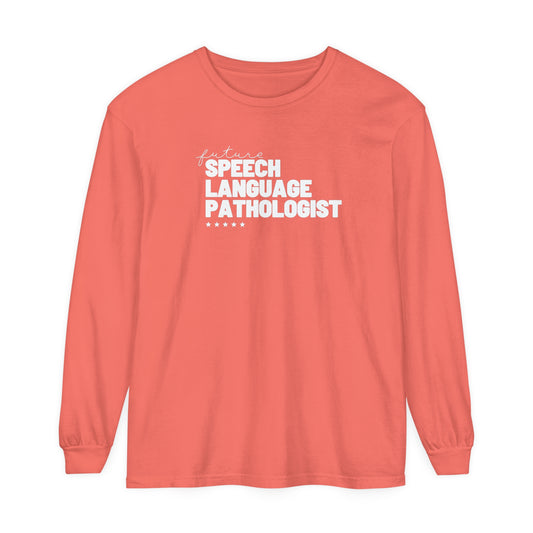 future speech language pathologist comfort colors long sleeve tee