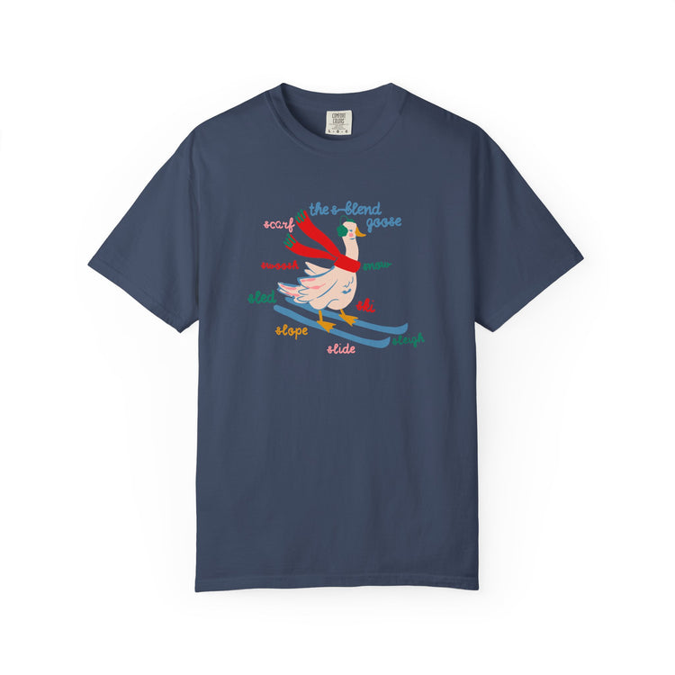s-blend winter goose comfort colors tee