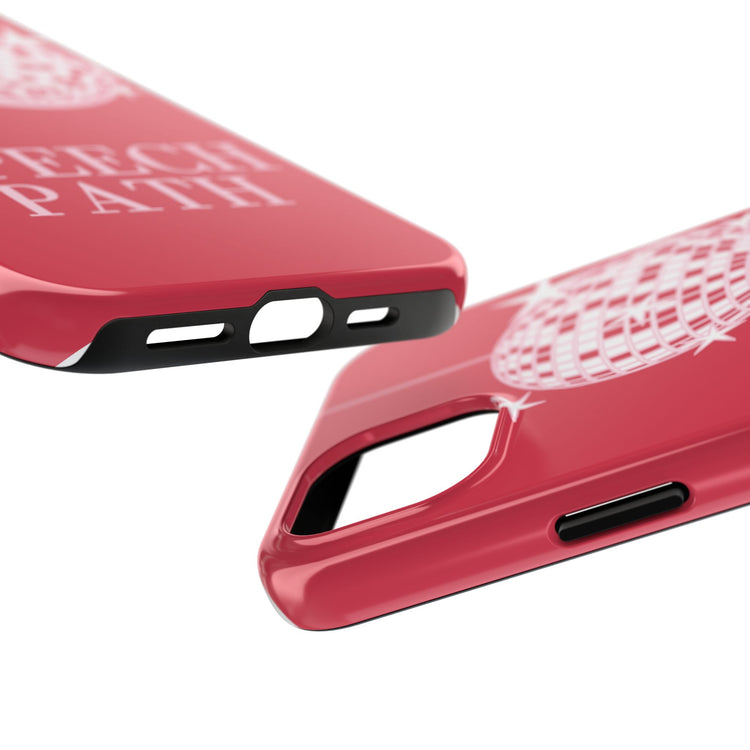 speech path disco ball red iPhone case