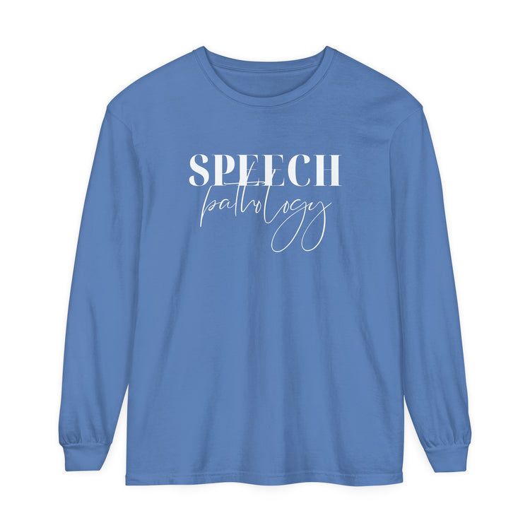 speech pathology comfort colors long sleeve tee