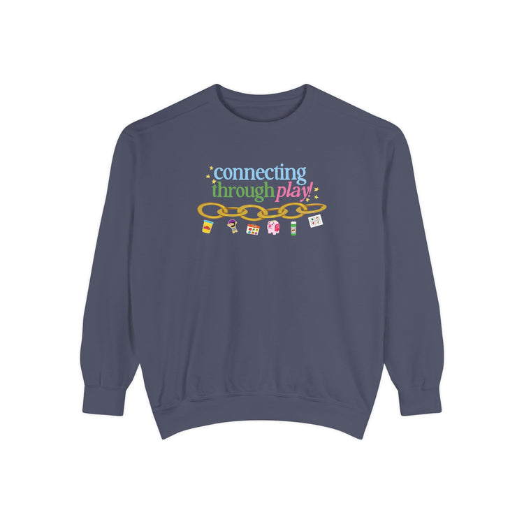 connecting through play chain comfort colors crewneck