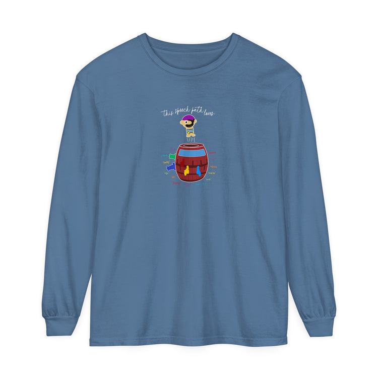 pirate speech path loves comfort colors long sleeve tee