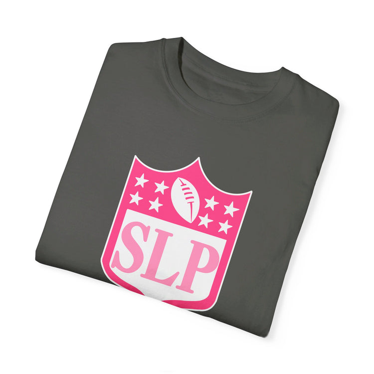 SLP football crest comfort colors tee