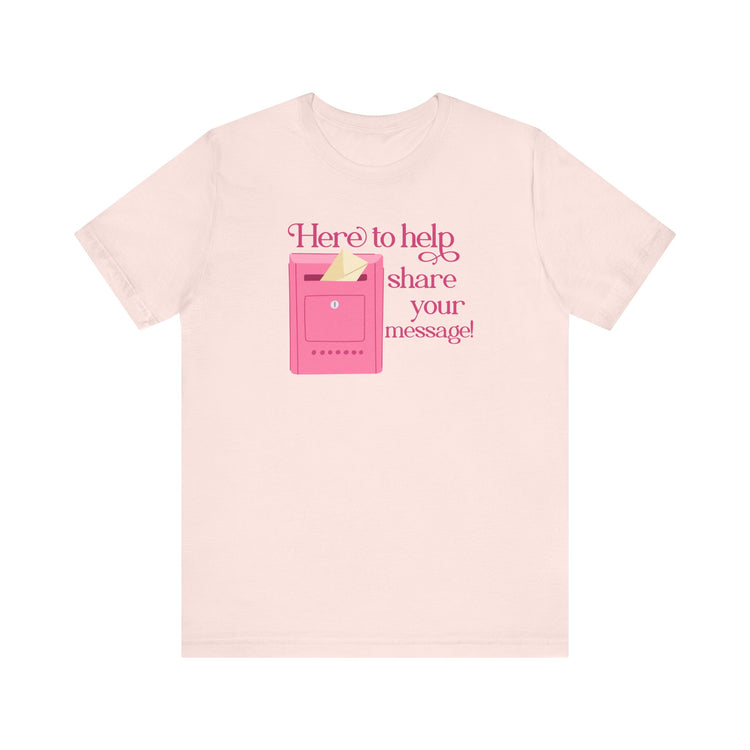 here to help share your message! speech short sleeve tee