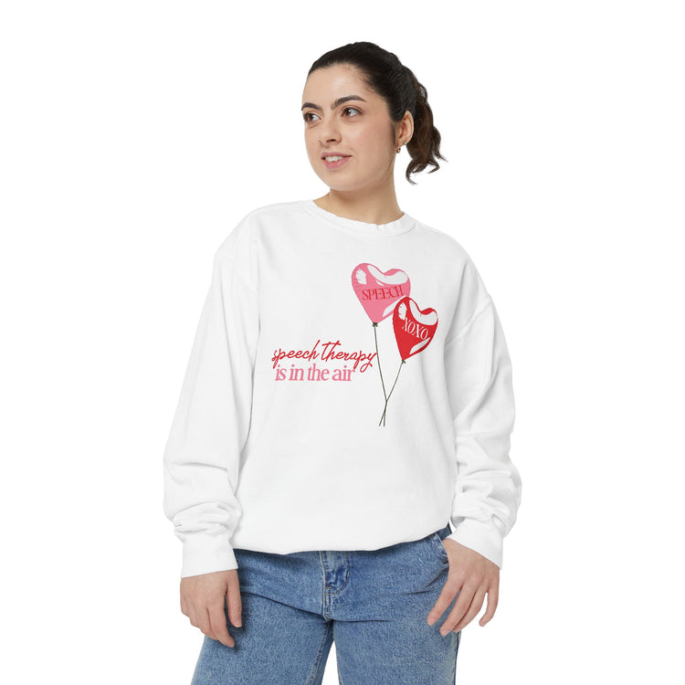 speech is in the air balloon comfort colors crewneck