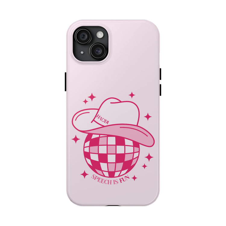 cowboy disco speech is fun iPhone case