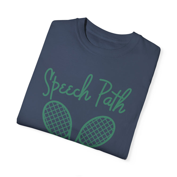 speech path beverly hills tennis comfort colors tee