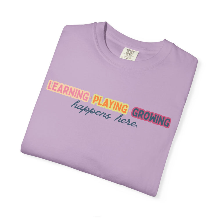 learning playing growing comfort colors tee