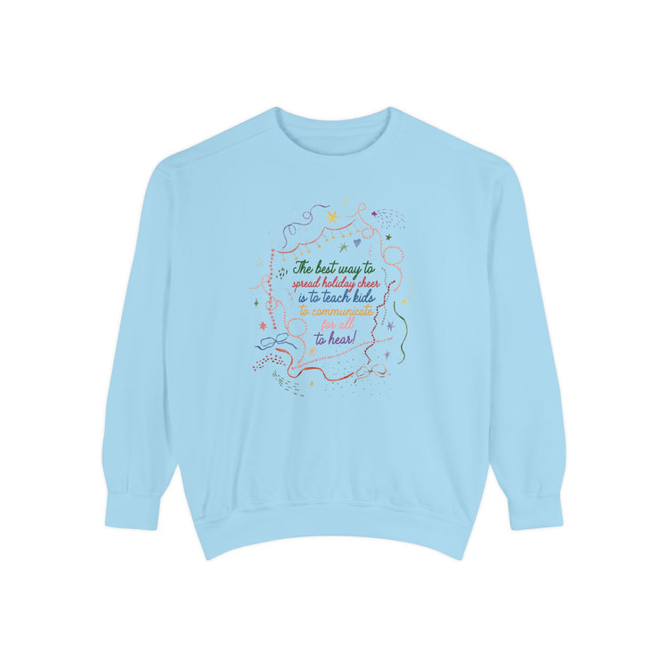 SLP spread holiday cheer comfort colors crewneck