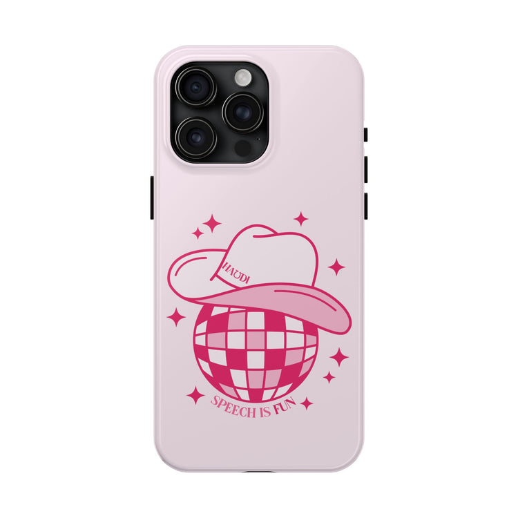 cowboy disco speech is fun iPhone case