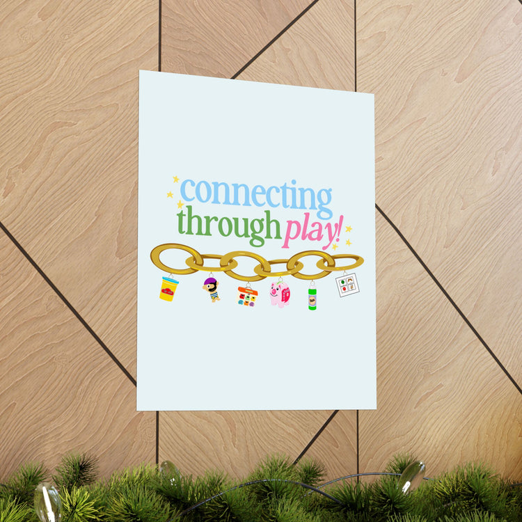 connecting in speech toy wall poster