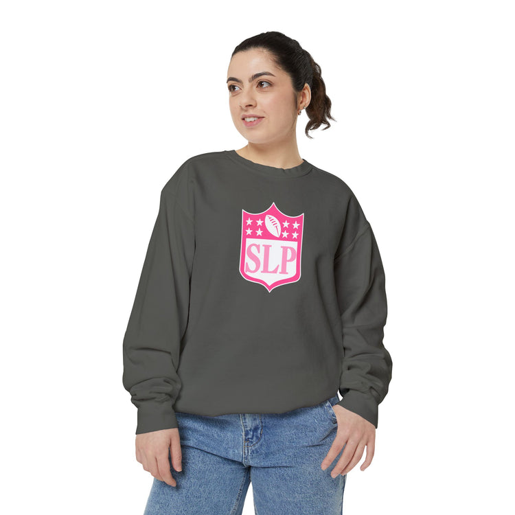 SLP football crest comfort colors crewneck