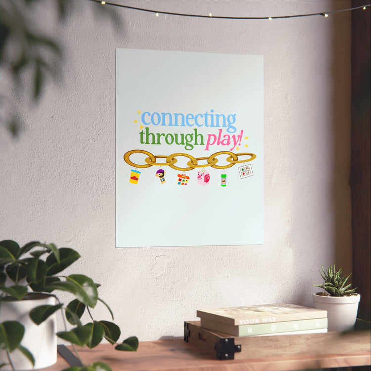 connecting in speech toy wall poster