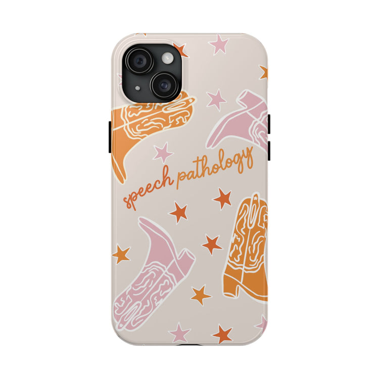 speech pathology boots iPhone case