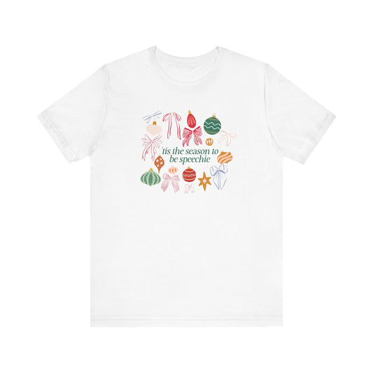 tis the season to be speechie short sleeve tee