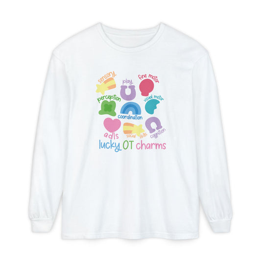 OT lucky charms comfort colors long sleeve tee