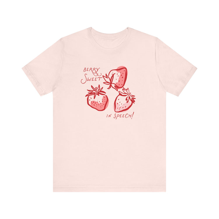 strawberry speech short sleeve tee