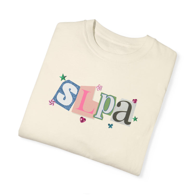 SLPA newspaper gem comfort colors tee