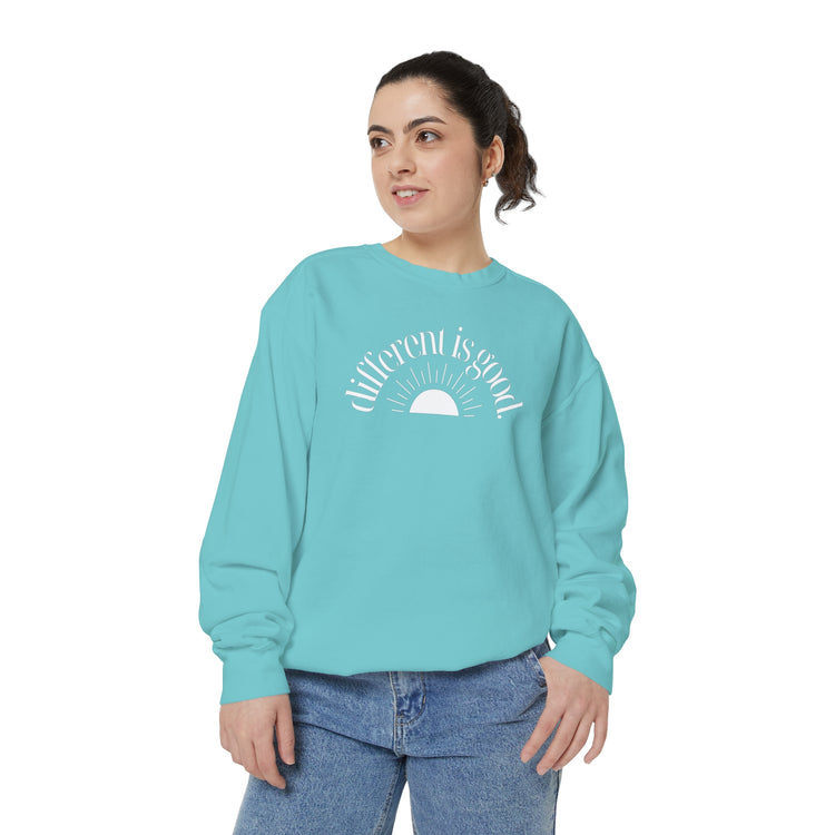 different is good sun comfort colors crewneck