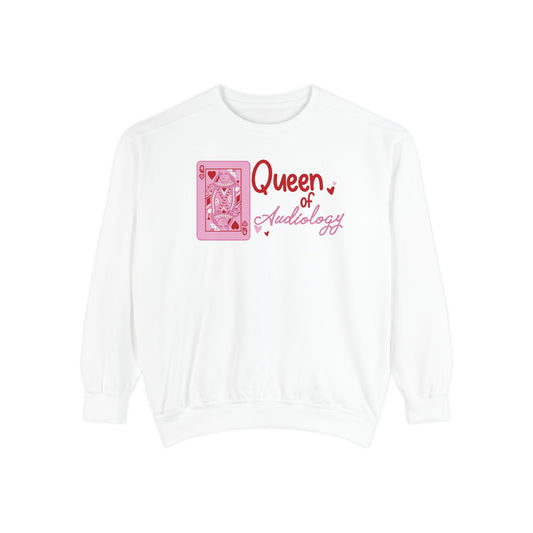 queen of audiology comfort colors crewneck