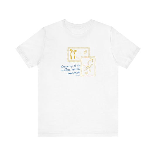 endless speech summer stamps short sleeve tee