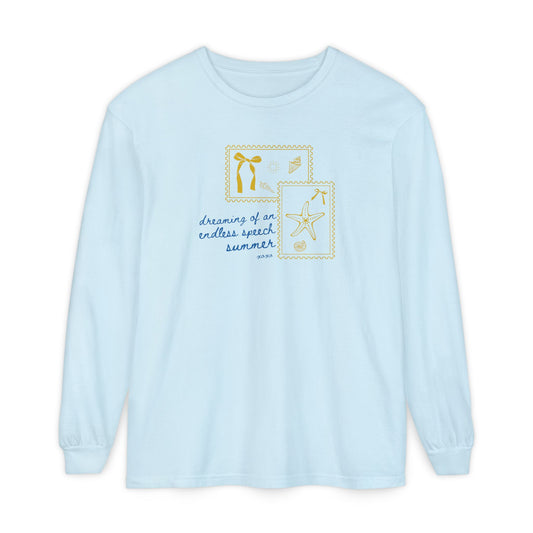 endless speech summer stamps comfort colors long sleeve tee