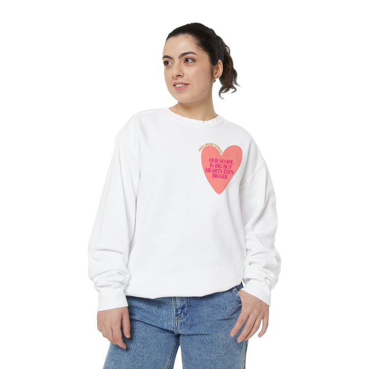 SLP heart scope comfort colors crewneck