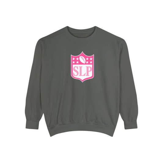 SLP football crest comfort colors crewneck