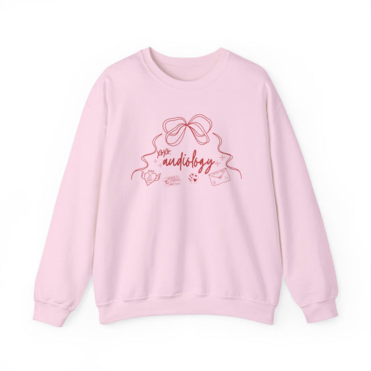 xoxo audiology bow crewneck