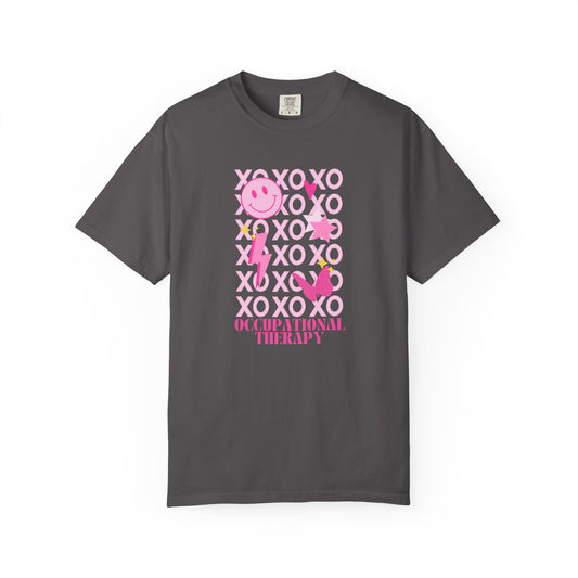 OT xoxo pink comfort colors tee