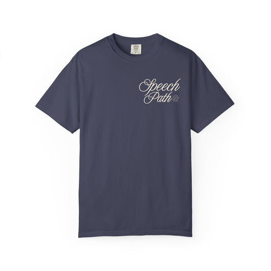 speech path high tides front/back comfort colors tee
