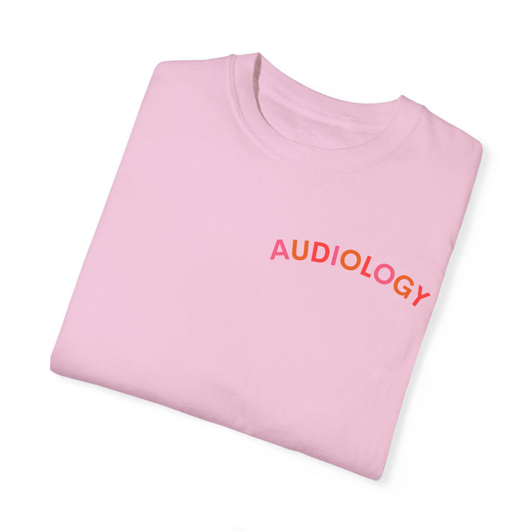 colorful audiology arch comfort colors tee