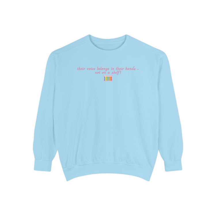get off the shelf AAC! comfort colors crewneck