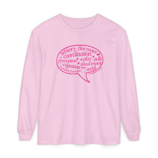 OT pink scope bubble comfort colors long sleeve tee