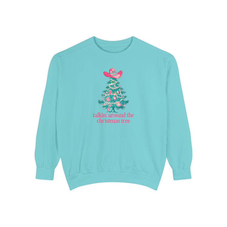 talkin' around the christmas tree comfort colors crewneck