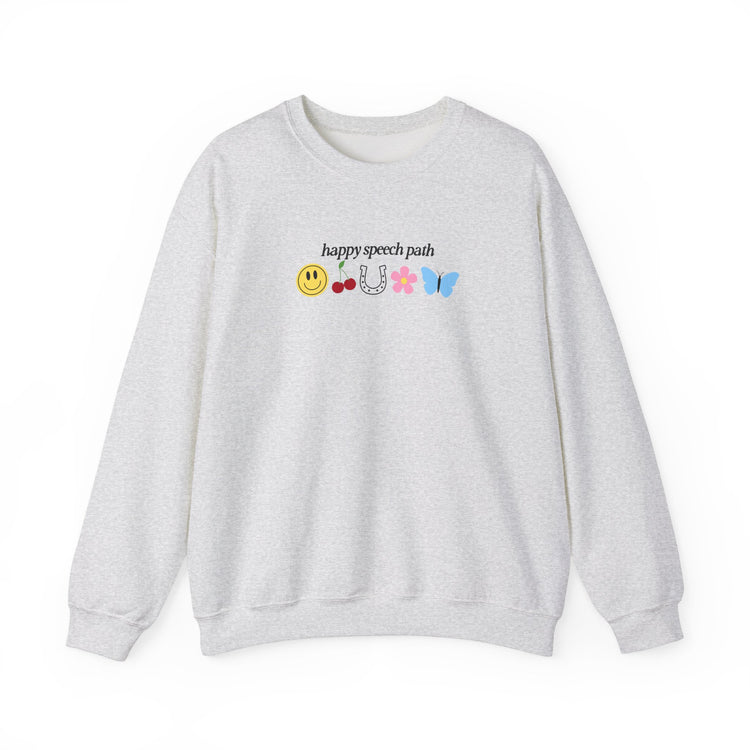 happy speech path crewneck